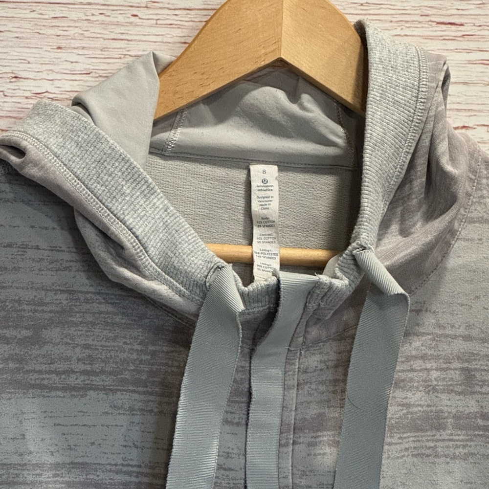 Lululemon Post Sweat Pullover Righteous Stripe Silver / Heathered Light Grey 8 - Picture 16 of 16